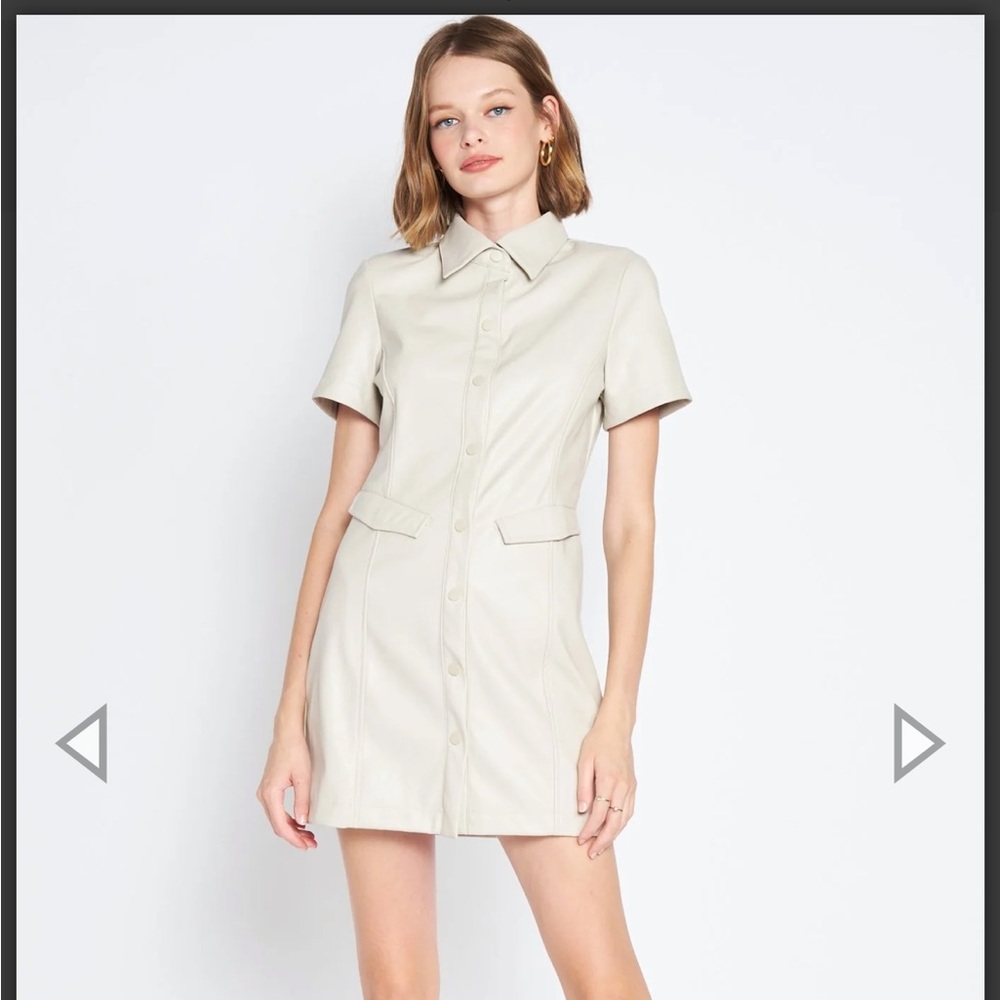 En Saison Faux Leather Dress